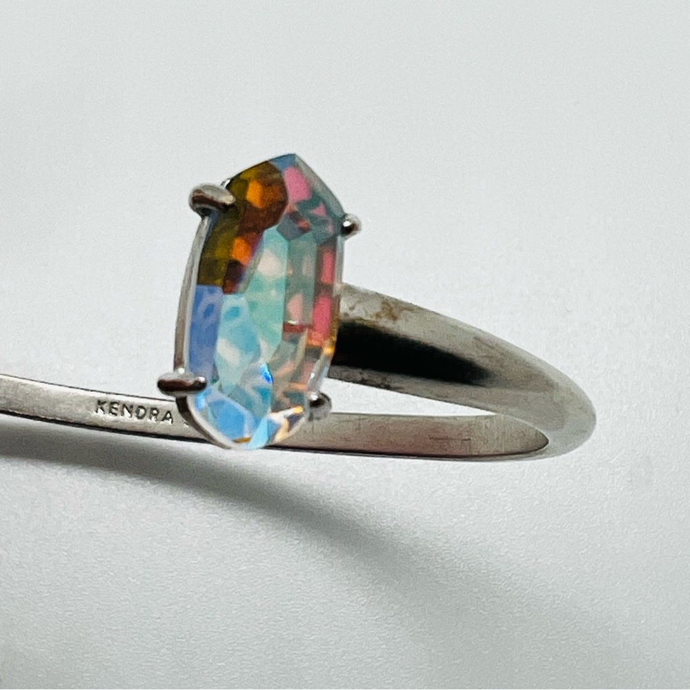 Kendra Scott Silver Cuff with Iridescent Blue Stones - Picture 6 of 7